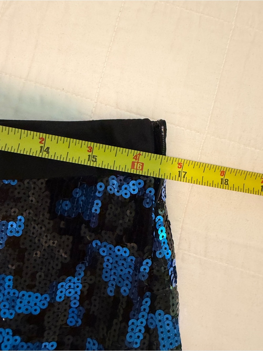 BCBG Blue and Black Sequin Mini Skirt - Picture 6 of 10